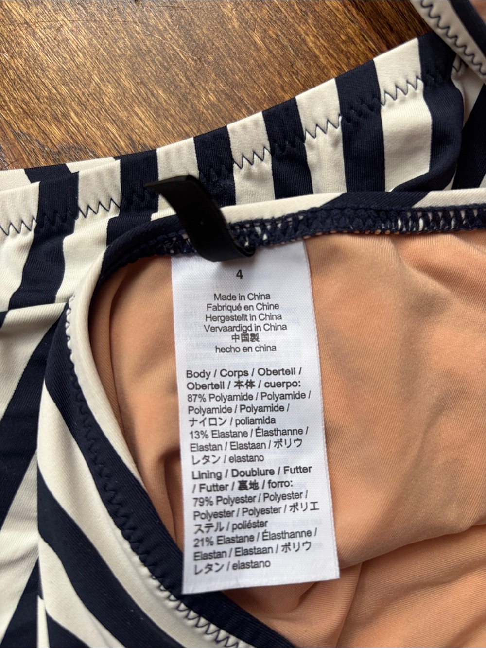 J. Crew cutout one-piece swimsuit in navy stripe - Picture 6 of 6